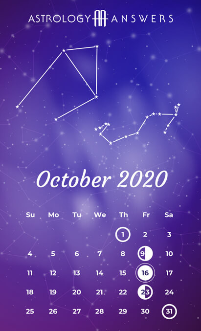 Astrology Calendar - October 2020 | AstrologyAnswers.com