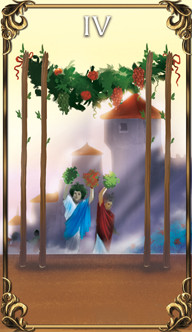 4 of Wands 4 of Wands