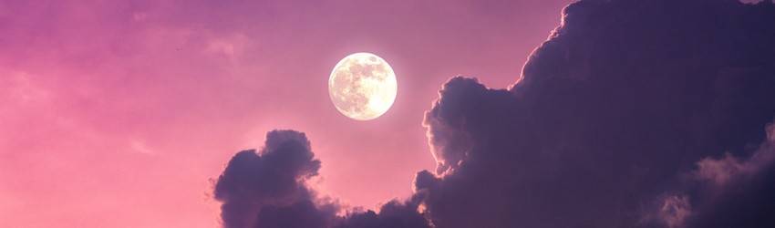 Full moon in the sky.